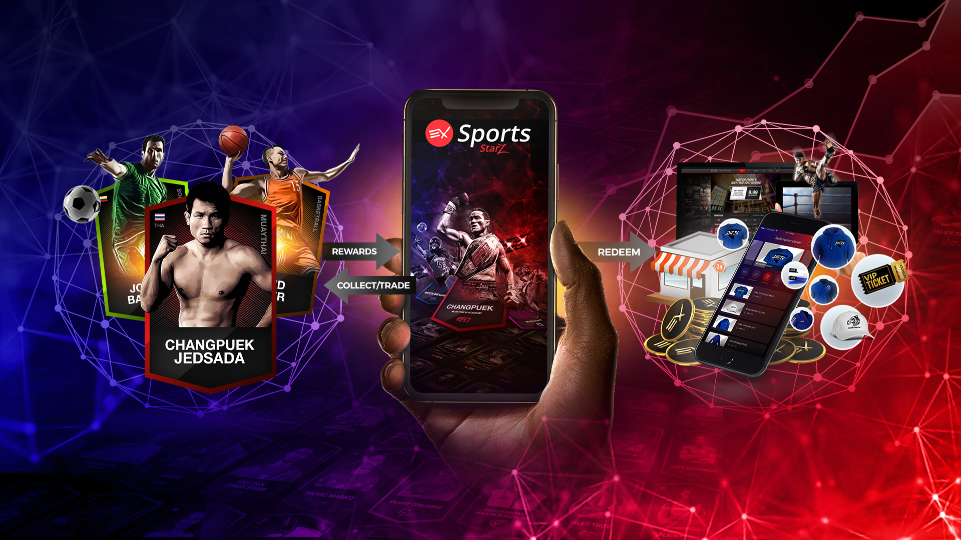 EX-Sports Decentralized Collectible Cards Rewards